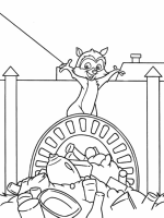 A coloring page of open season